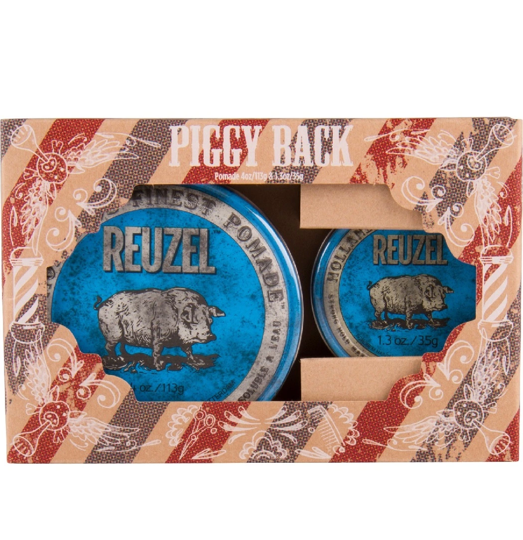 Reuzel Blue Piggy Back Pomade Gift Pack - Набор помад для укладки волос 113 гр и 35 гр
