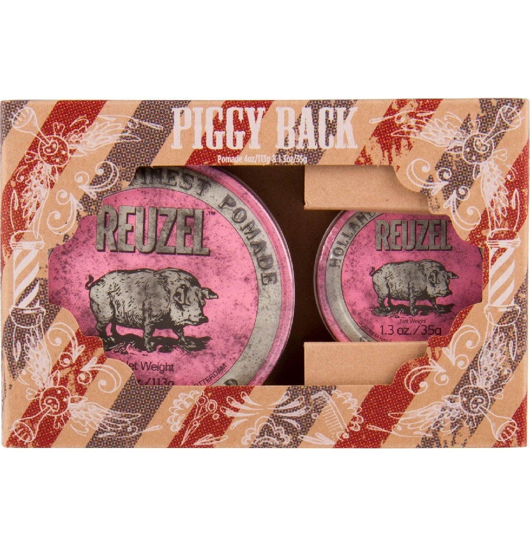 Reuzel Pink Piggy Back Pomade Gift Pack - Набор помад для укладки волос 113 гр и 35 гр