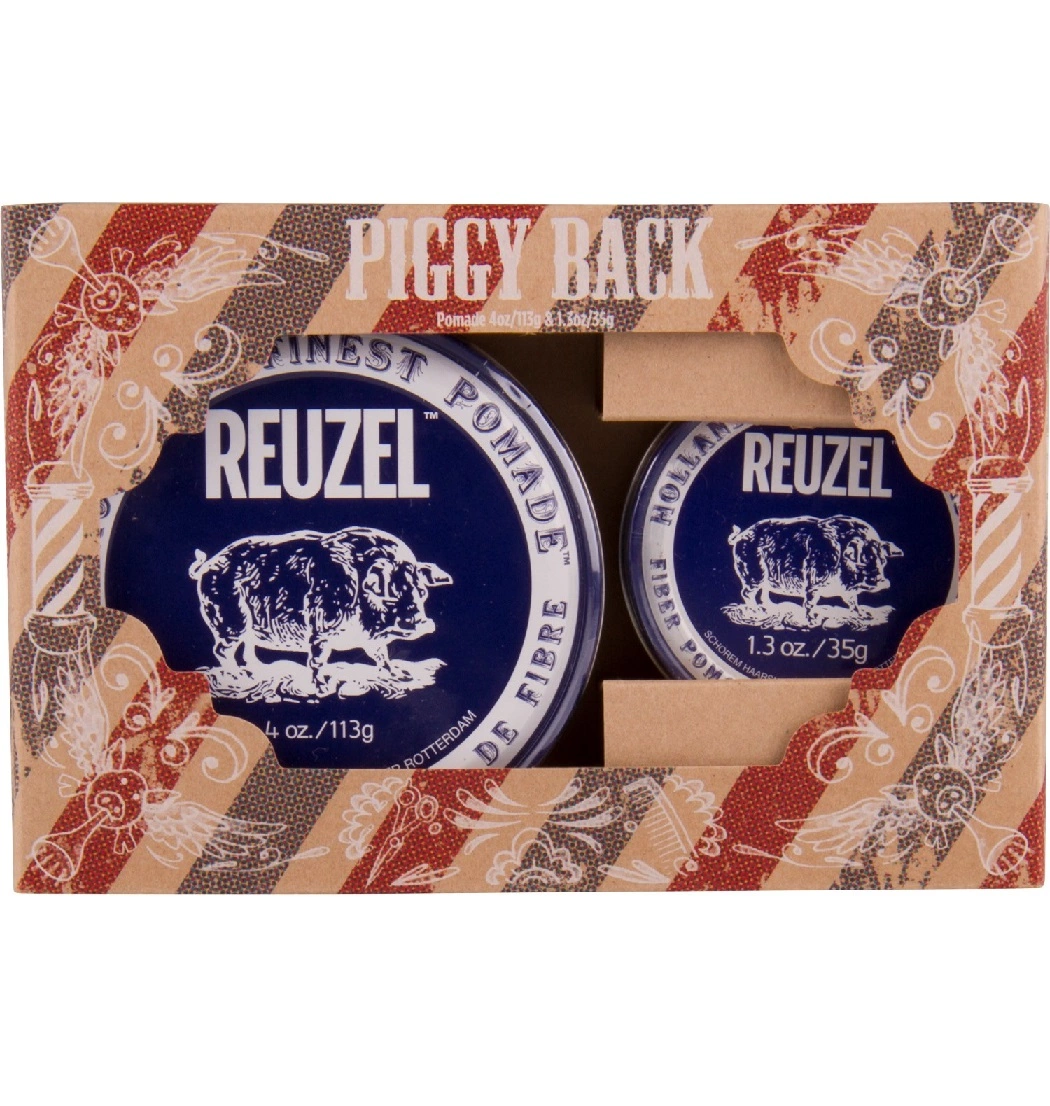 Reuzel Fiber Piggy Back Pomade Gift Pack - Набор помад для укладки волос 113 гр и 35 гр