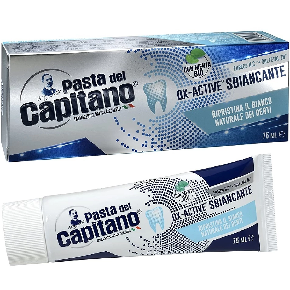 Pasta Del Capitano Toothpaste Ox Active Whitening - Зубная паста Комплексное отбеливание 75 мл
