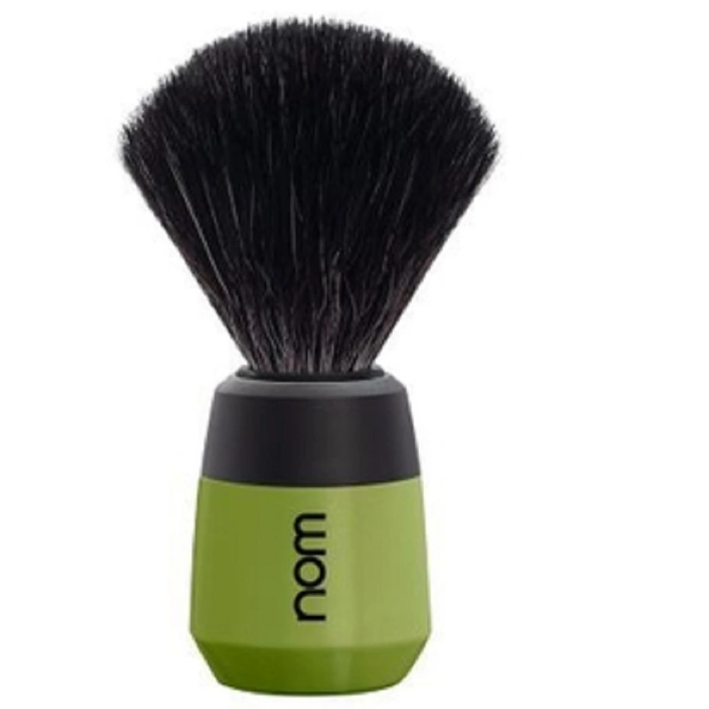 Nom Max - Помазок для бритья Черная фибра Зеленый пластик
