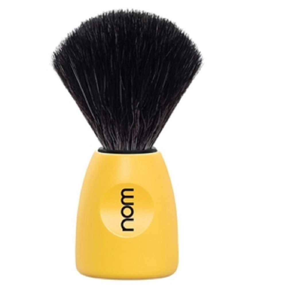 Nom Lasse - Помазок для бритья Черная фибра Желтый пластик