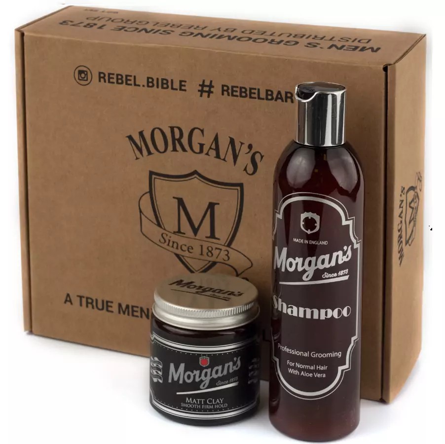 Morgan's - Подарочный набор Шампунь и Глина с кератином для укладки