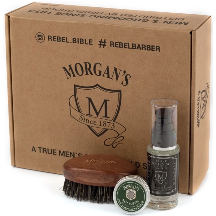 Morgan's - Подарочный набор эликсир и Щетка для бороды и усов с Тестером