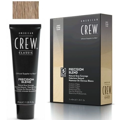 American Crew Precision Blend - Краска для седых волос светлый оттенок 7/8 3 х 40 мл