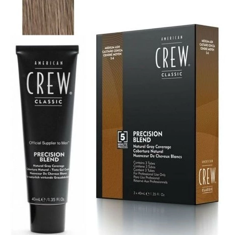 American Crew Precision Blend - Краска для седых волос пепельный оттенок 5/6 3х40 мл