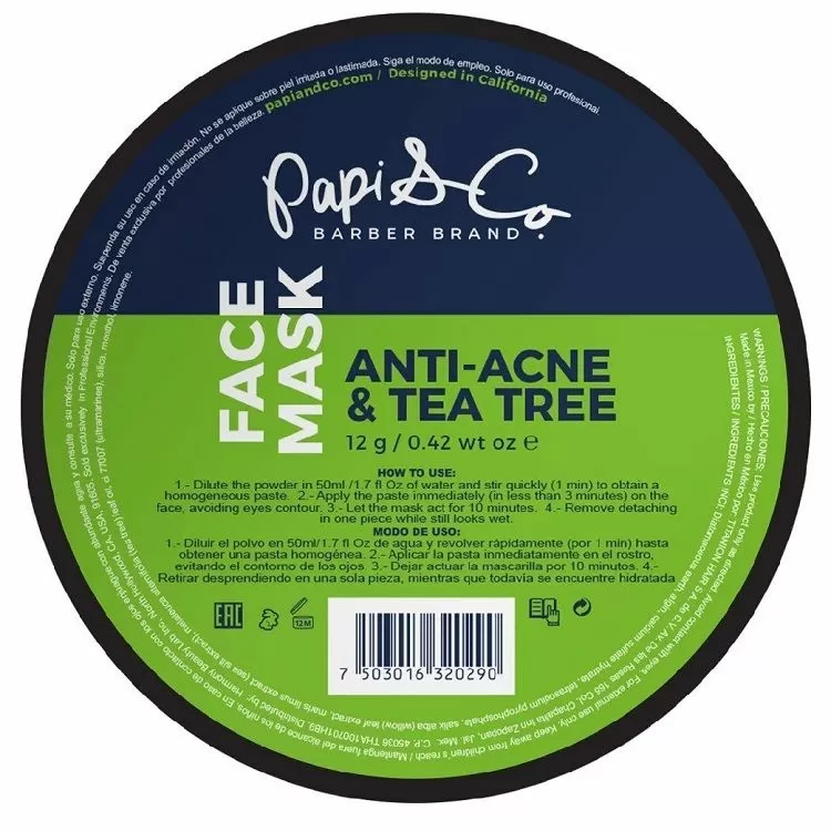 Papi & Co Anti Acne & Tea Tree Mask -  Маска для проблемной кожи лица с чайным деревом 12 гр