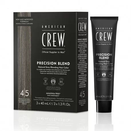 American Crew Precision Blend - Камуфляж для седых волос средний Натуральный 4/5  3 х 40 мл