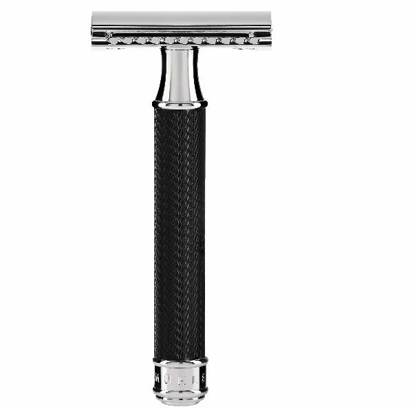 Muehle Traditional R 89 Black - Т-образная бритва Черный хром сlosed comb