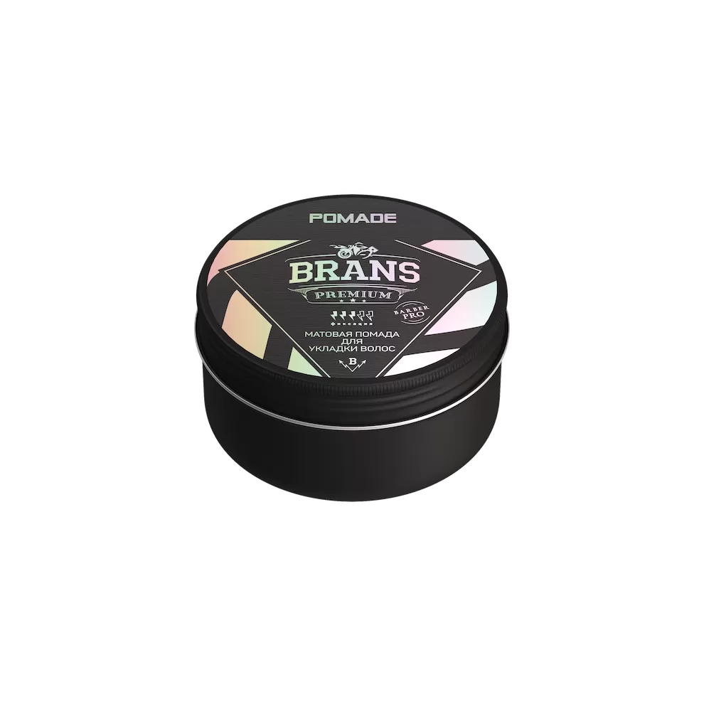 Brans Premium Matte Pomade - Матовая помада для укладки волос 100 мл