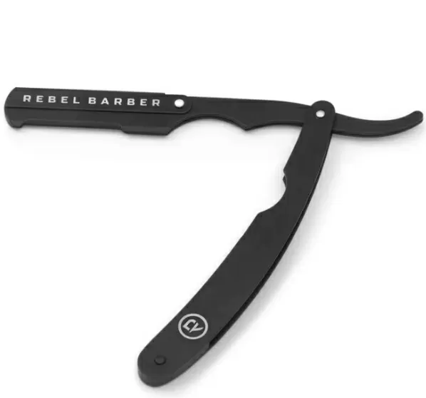 Rebel Barber Protector Black - Опасная бритва с защитой и сменным лезвием Protector Black