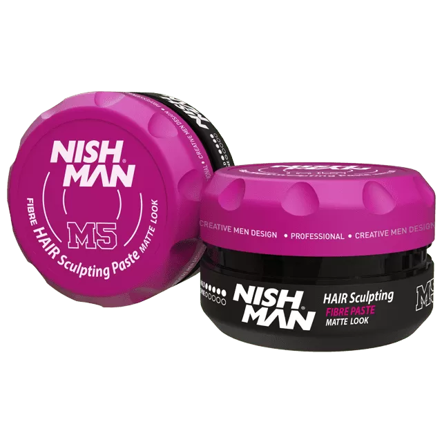 Nishman Fibre Hair Sculping Matte Look Wax M5 - Паста для волос 100 мл