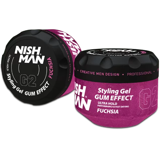 Nishman Ultra Hold Hair Styling Gummy Gel Fuchsia G2 - Гель для волос 300 мл