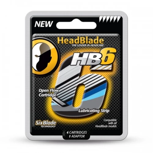 HeadBlade HB6 4 ct Six Blade Replacement Kit - Набор сменных касет для станка с 6 -ю лезвиями