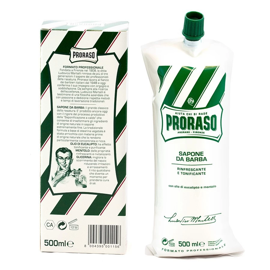 Proraso Refreshing Shaving Cream Tube - Крем для бритья Эвкалипт 500 мл